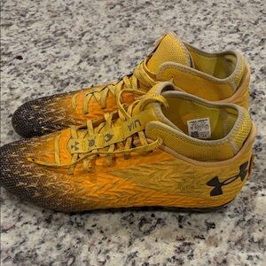 Under Armour Gradient Yellow and Black Football Cleats